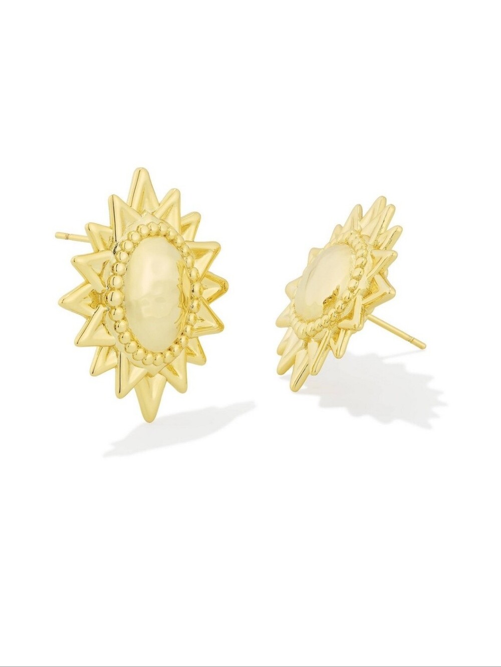 New!Kendra Scott Solana 14k Gold Sunburst Stud Earrings Y2K Cottagecore Vintage